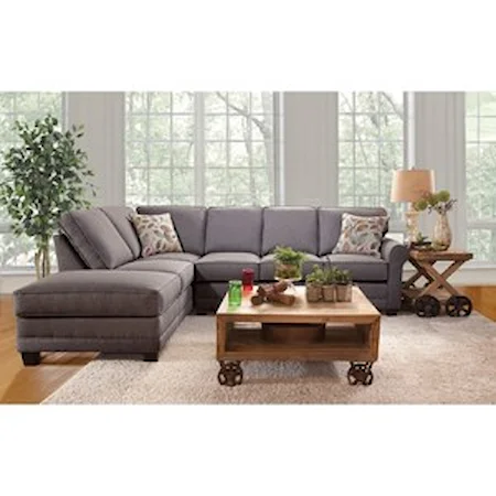 Casual Sectional Sofa with Chaise